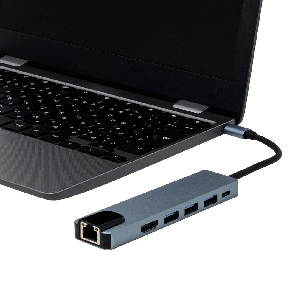 USB-CDOCK03をノートPCに接続した状態