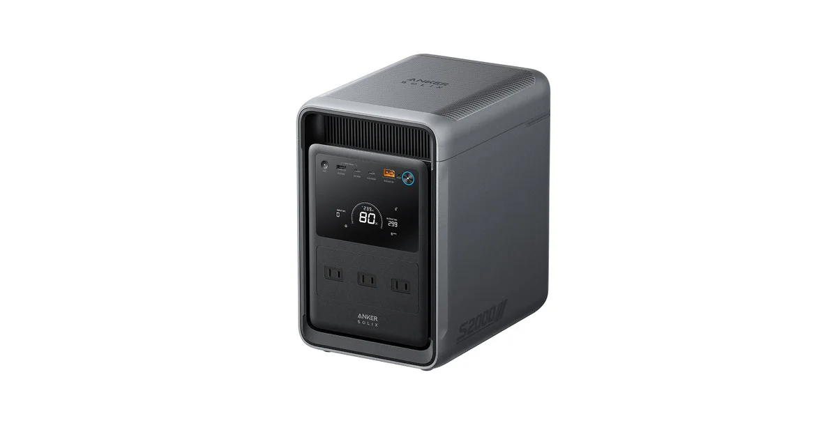 Anker Solix S2000は2000Wh帯をどこまで小さくしたか｜約36%小型化と定格1500Wへの変更を整理したのアイキャッチ画像