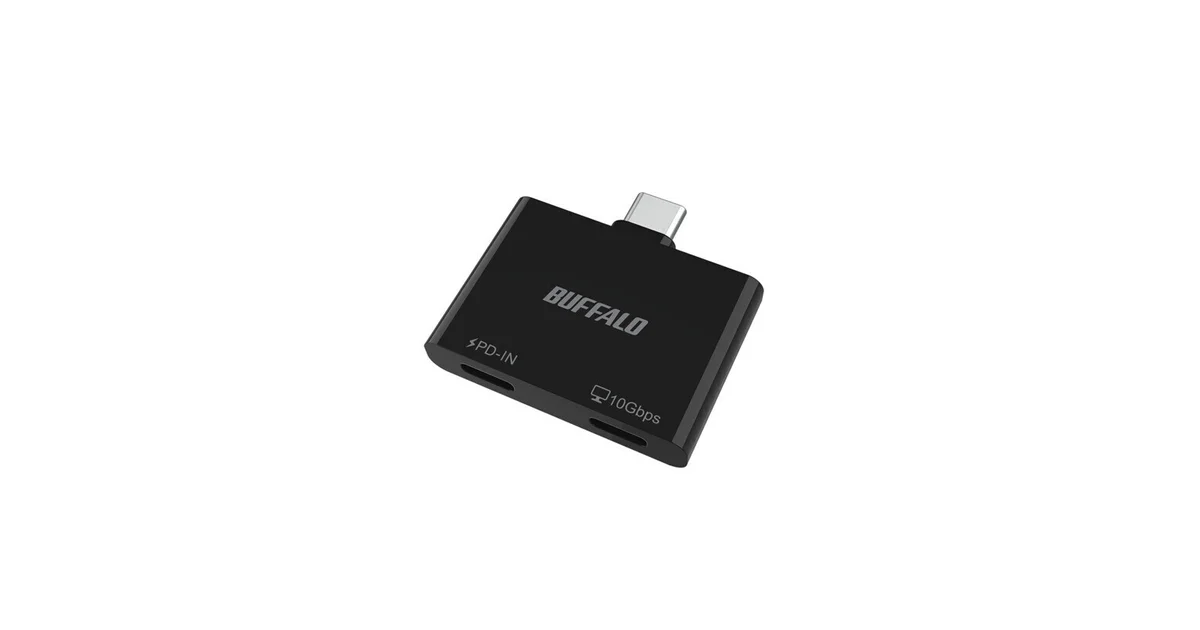 バッファローのType-C 2ポートハブは「スマホ1ポート問題」の答えか｜PD100W入力×10Gbpsを整理したのアイキャッチ画像