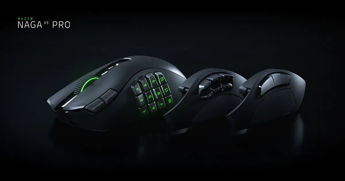 Razer Naga V3 Proは23ボタンをどう配るか｜3種サイドプレートと280時間駆動を整理したのアイキャッチ画像