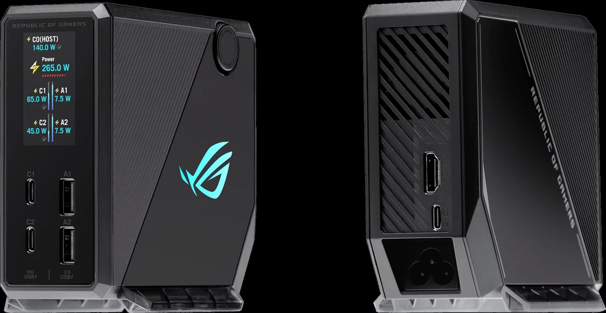 ASUS ROG Flux Charger Dockは260Wをどう配るか｜1.9型液晶とノブ切替を整理したのアイキャッチ画像