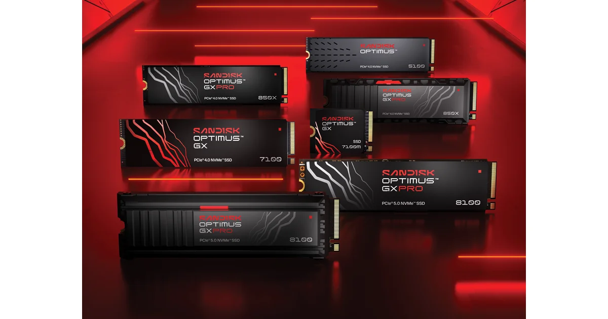 WD_BLACKはSANDISK Optimusに変わった｜SN8100・SN7100の型番対応と3ティアの違いを整理したのアイキャッチ画像
