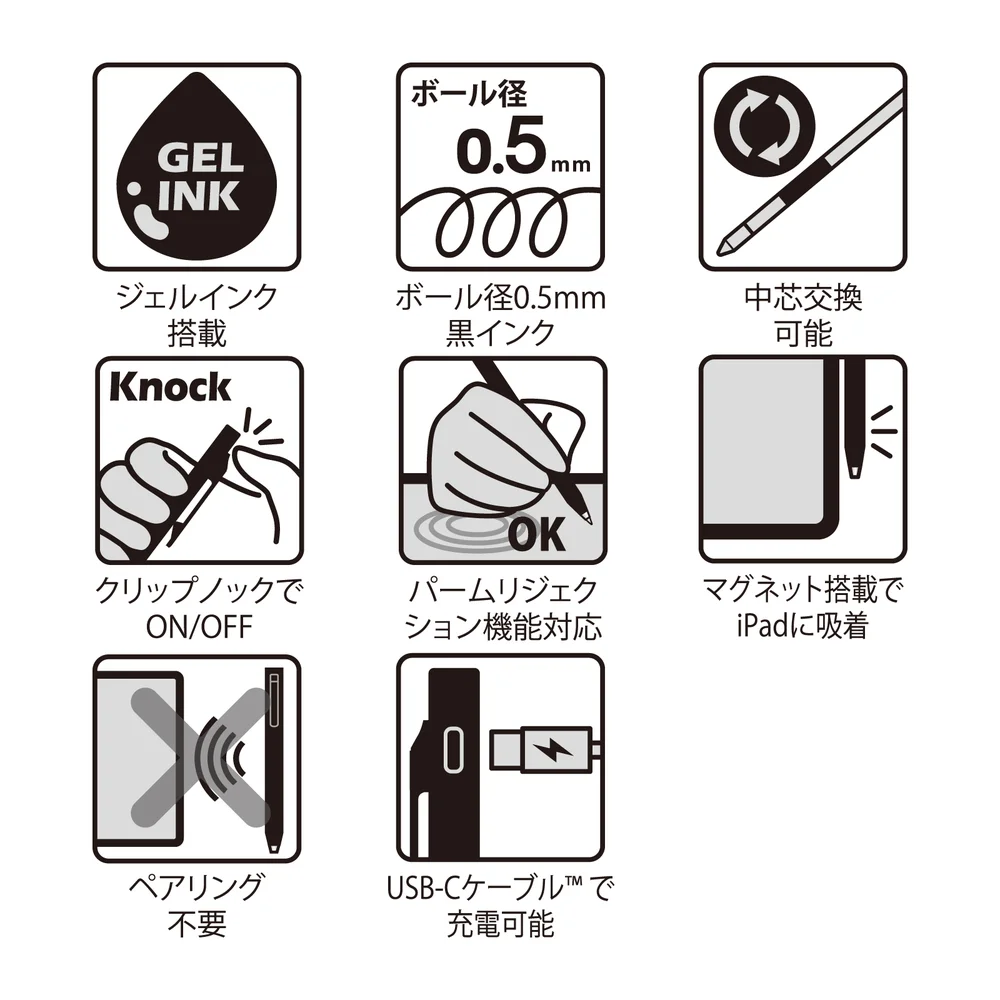 STYLUS 2WAYの主な機能