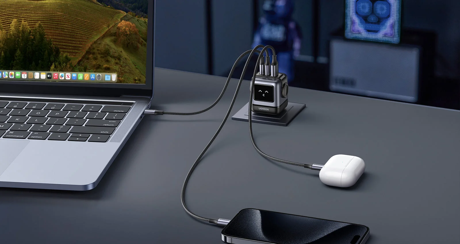 UGREEN Nexode RGはデスクに置きたくなる充電器か｜ロボット顔のGaN急速充電を整理したのアイキャッチ画像